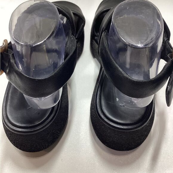 Vince Laguna Leather Platform Sandal In Black - Picture 5 of 16